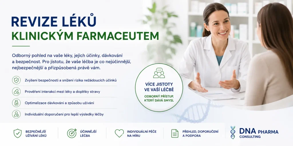 Revize léků klinickým farmaceutem nabídka služeb